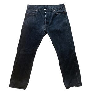 Levi’s 501 Men’s Original Button Fly Black Jeans Size 36x30 Straight Leg